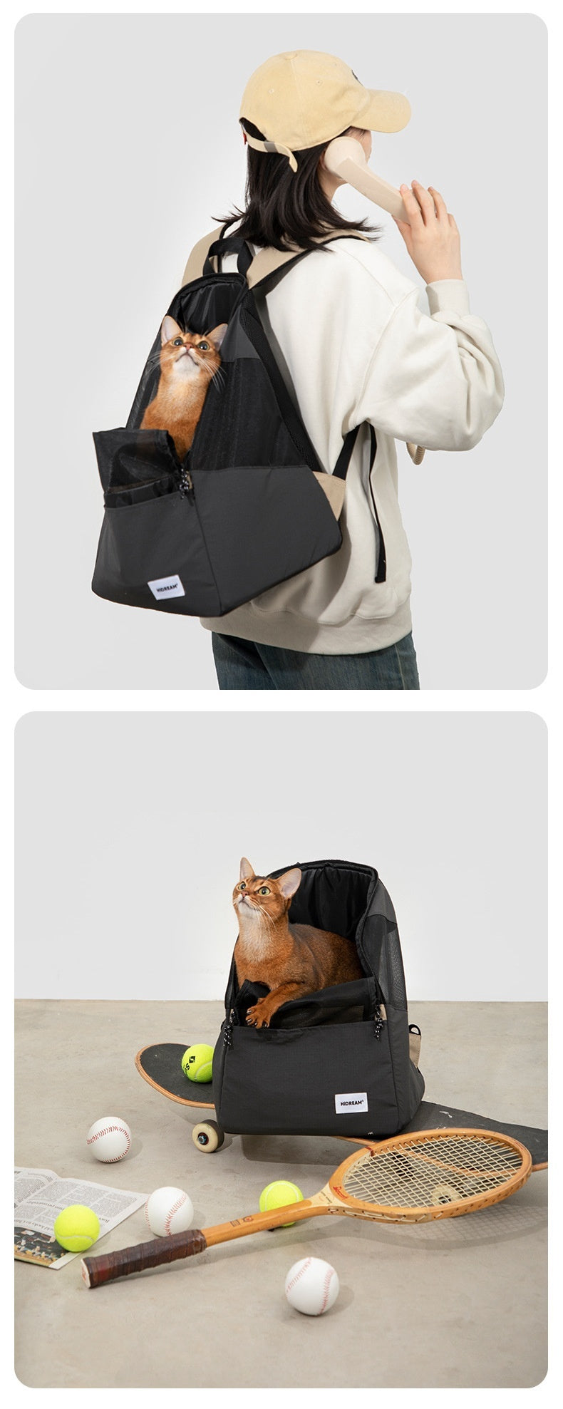 Casual Breathable Four Seasons Portable Pet Backpack