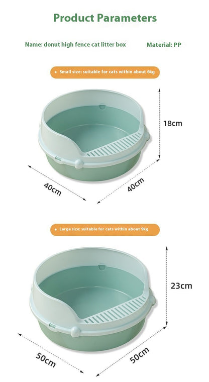 Anti-splash Semi Closed Litter Box