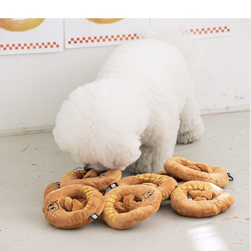 Bread Doughnut Pet Dog Sniffing Sound Toy