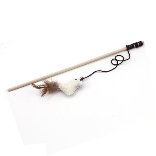 Funny Cat Stick Bite-Resistant Toy – Interactive Wooden Stick with Multiple Designs