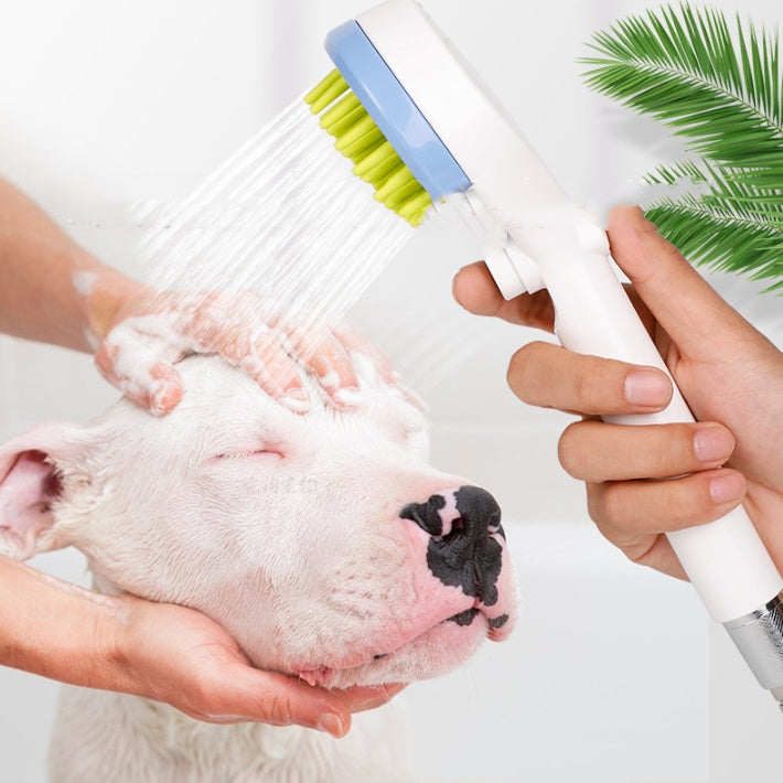 Pet Bath Brush with Massage and Shower Spray