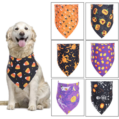 Halloween Themed Pet Bandana Triangle Scarf