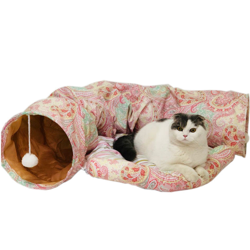 Foldable cat tunnel