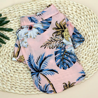 Pet pineapple flower shirt