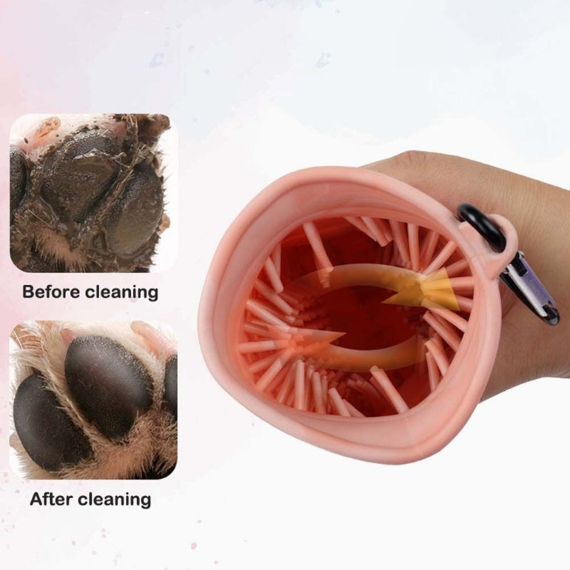 2-in-1 Portable Dog Paw Cleaner & Grooming Brush