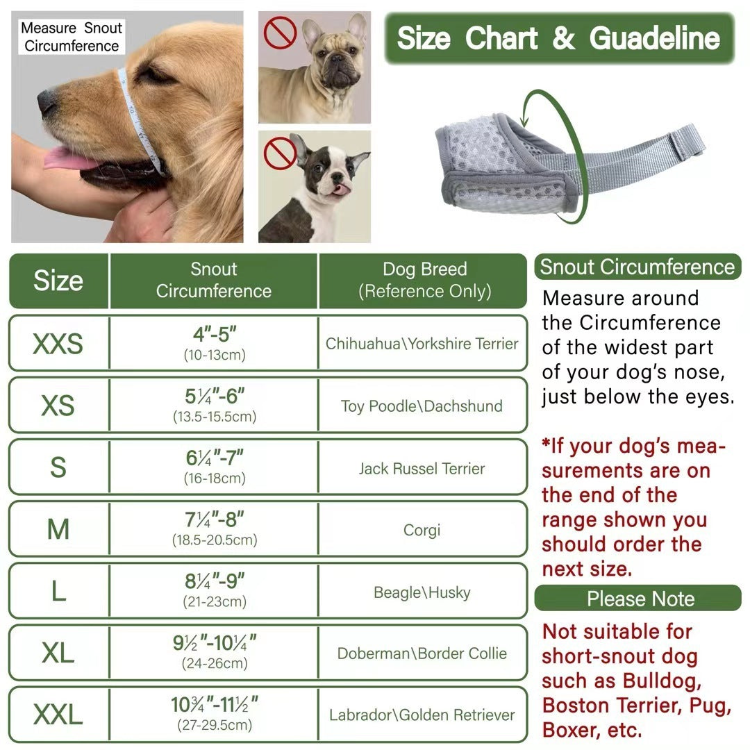 Dog Muzzle Medium Sized Muzzle For Biting And Barking Breathable Mesh Dog Muzzle For Chewing Dog Muzzle With Adjustable Buckle