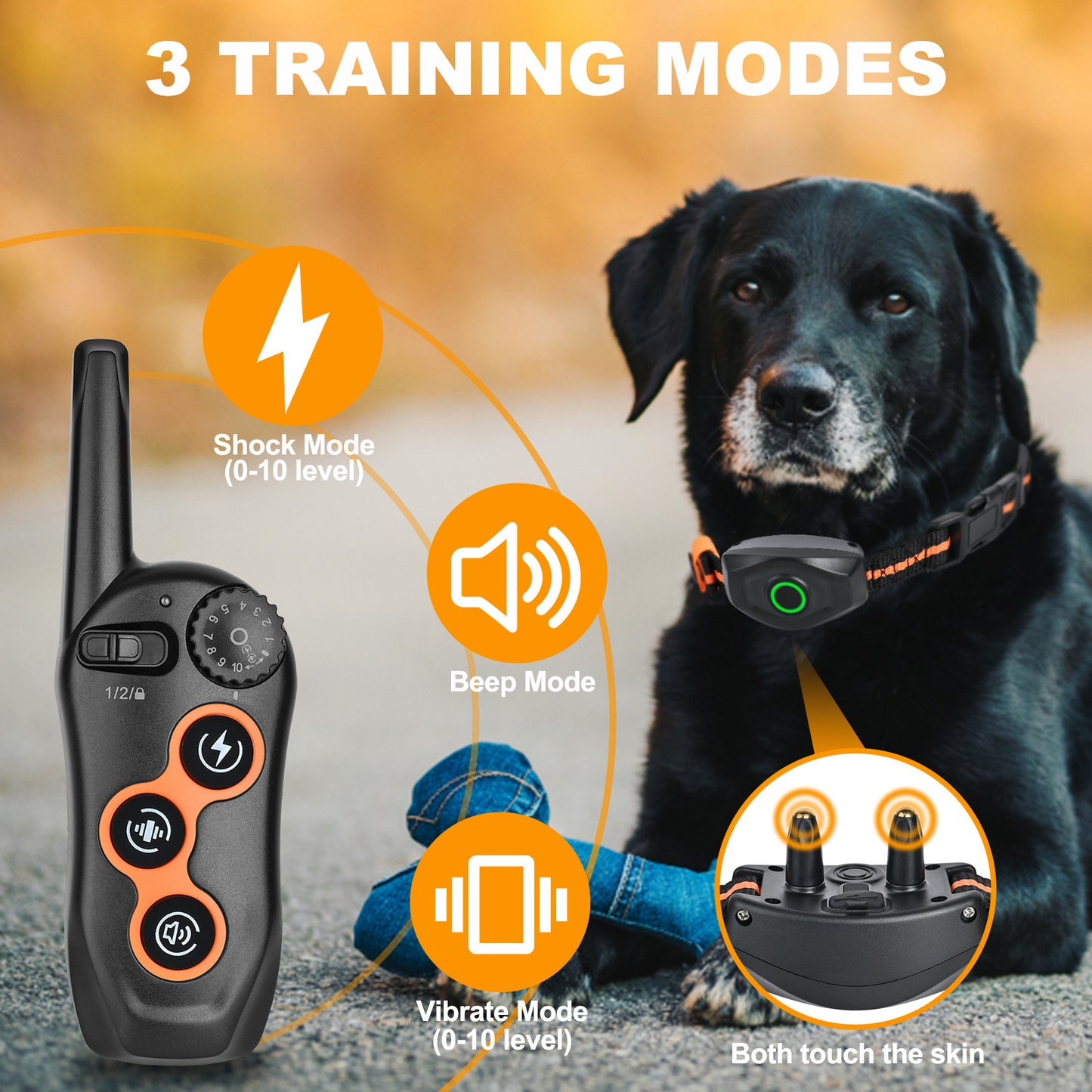 Dog Trainer Electronic Collar 600 M Remote Control Training Bark Stopper Waterproof