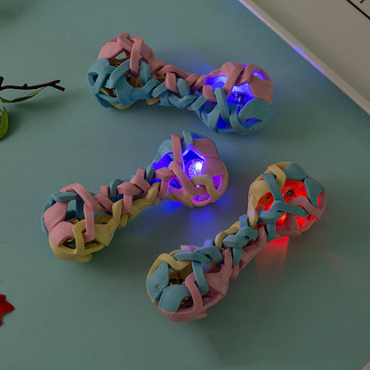 Dog Toy Macaron Woven Toy Can Sound And Shine