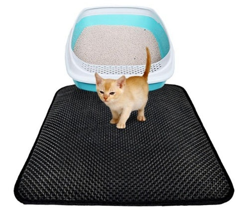 Waterproof Double-Layer Cat Litter Mat - Easy Clean