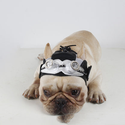Stylish Pilot Hat for Cats and Dogs with Adjustable Fit