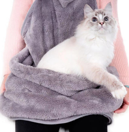 Pet Carrying Bag with Sleeping Chest Apron – Convenient Cat Clothes with Anti-Hair Stick Design