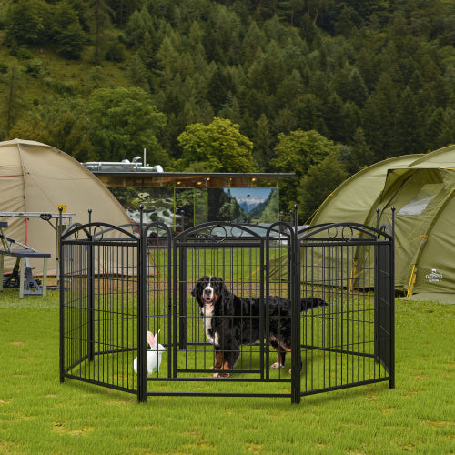 32 Inch 8 Panel Metal Dog Fence Pet Outdoor Playpen