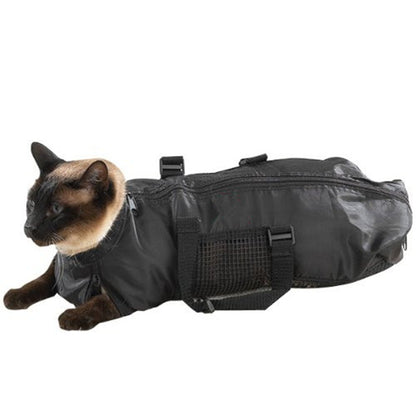 Adjustable Pet Bathing and Grooming Bag for Cats