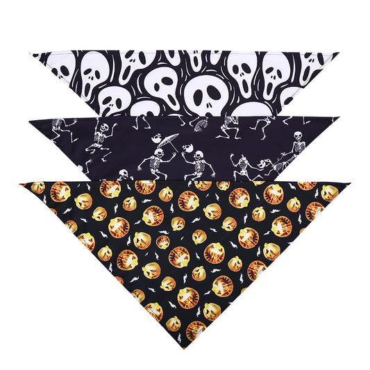 Halloween Dog Slobber Pet Scarf