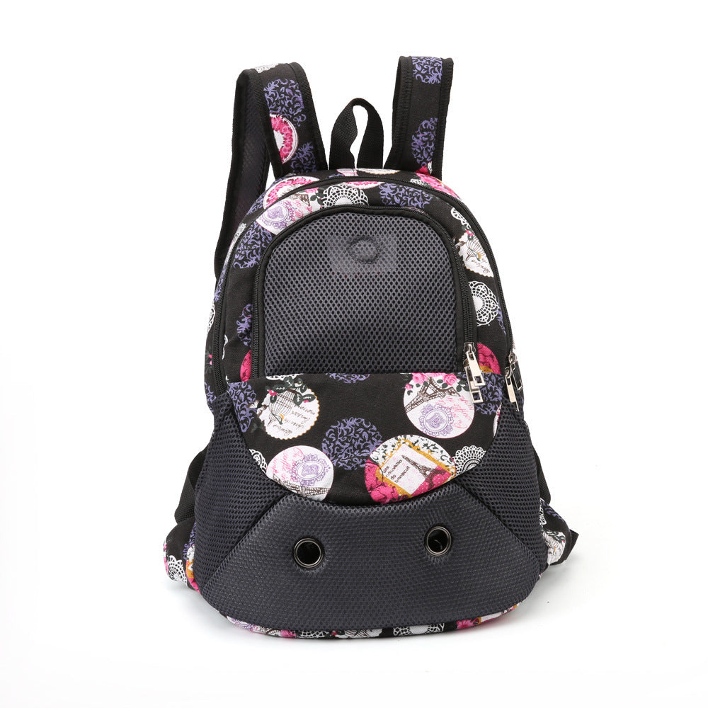 Camouflage canvas pet backpack