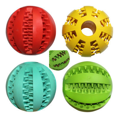 Rubber Food Ball Bite Resistant Dog Toy Mint Flavor Watermelon Tooth Ball Molar Toy