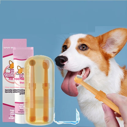 Complete Pet Dental Care Toothbrush Set – Easy Oral Cleaning for Dogs & Cats