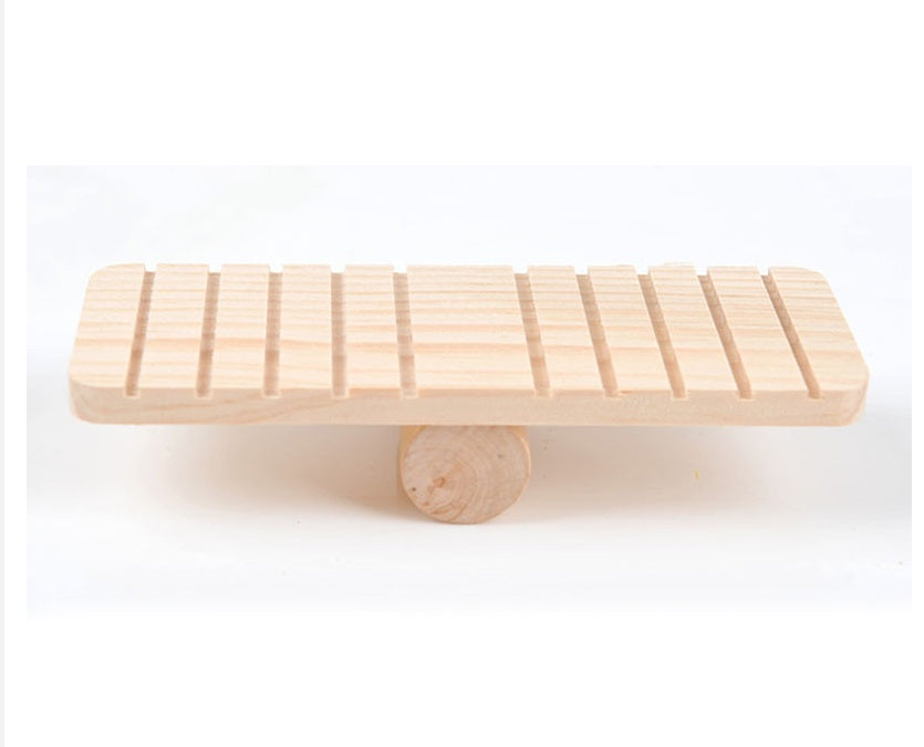 Hamster wooden seesaw