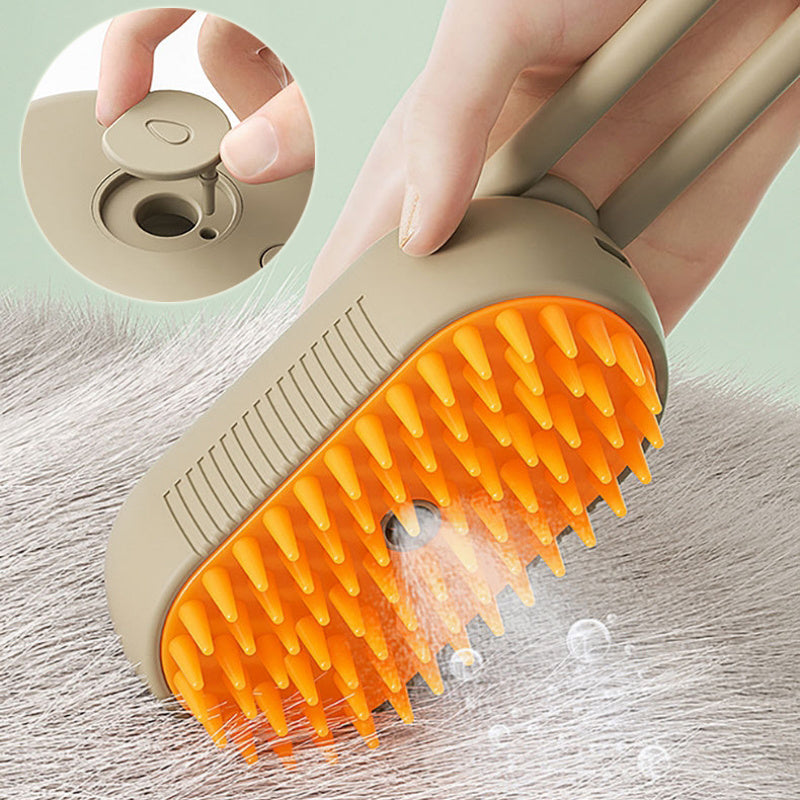 Electric Pet Grooming Brush with Steam Spray