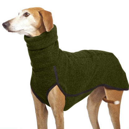 Fashion Trend Big Dog Puppy Clothes – Cozy High Collar Fleece Dog Coat