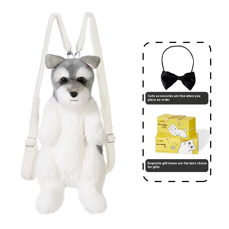 Schnauzer Artificial Dog Backpack Cartoon Puppy Doll