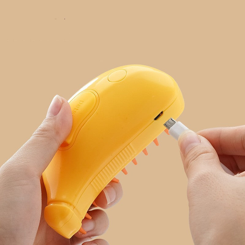 3-in-1 Pet Steam Brush for Grooming And Massage