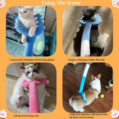 Plush Cat Wand Toy Catch The Naughty Cat Wand Pet Toys Interactive Cat Toy Chikawa Cat Toy Wand Sanctioning Cat Stick Toy Cat Toys For Indoor Cats