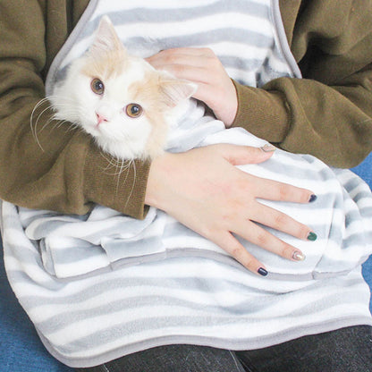 Pet Apron for Women Touch the Cat Small Dog Clothes Non-Stick Anti-Grab Coral Fleece Apron