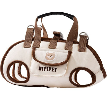 Hipipet Leather Crossbody Pet Carrier – Stylish & Portable Dog and Cat Bag
