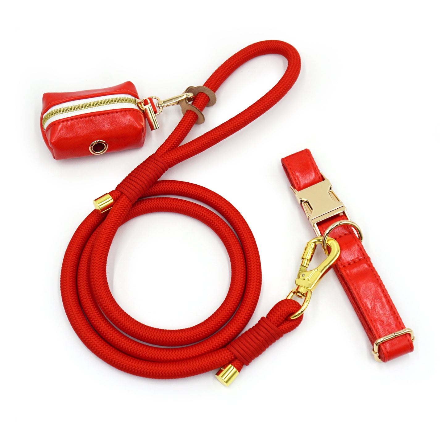 New Leather Hand-woven Round Rope Strong Dog Rope Leash