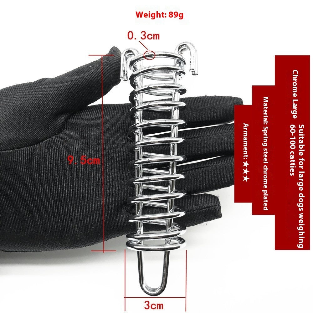 Dog Hand Holding Rope Dog Chain Compression Spring