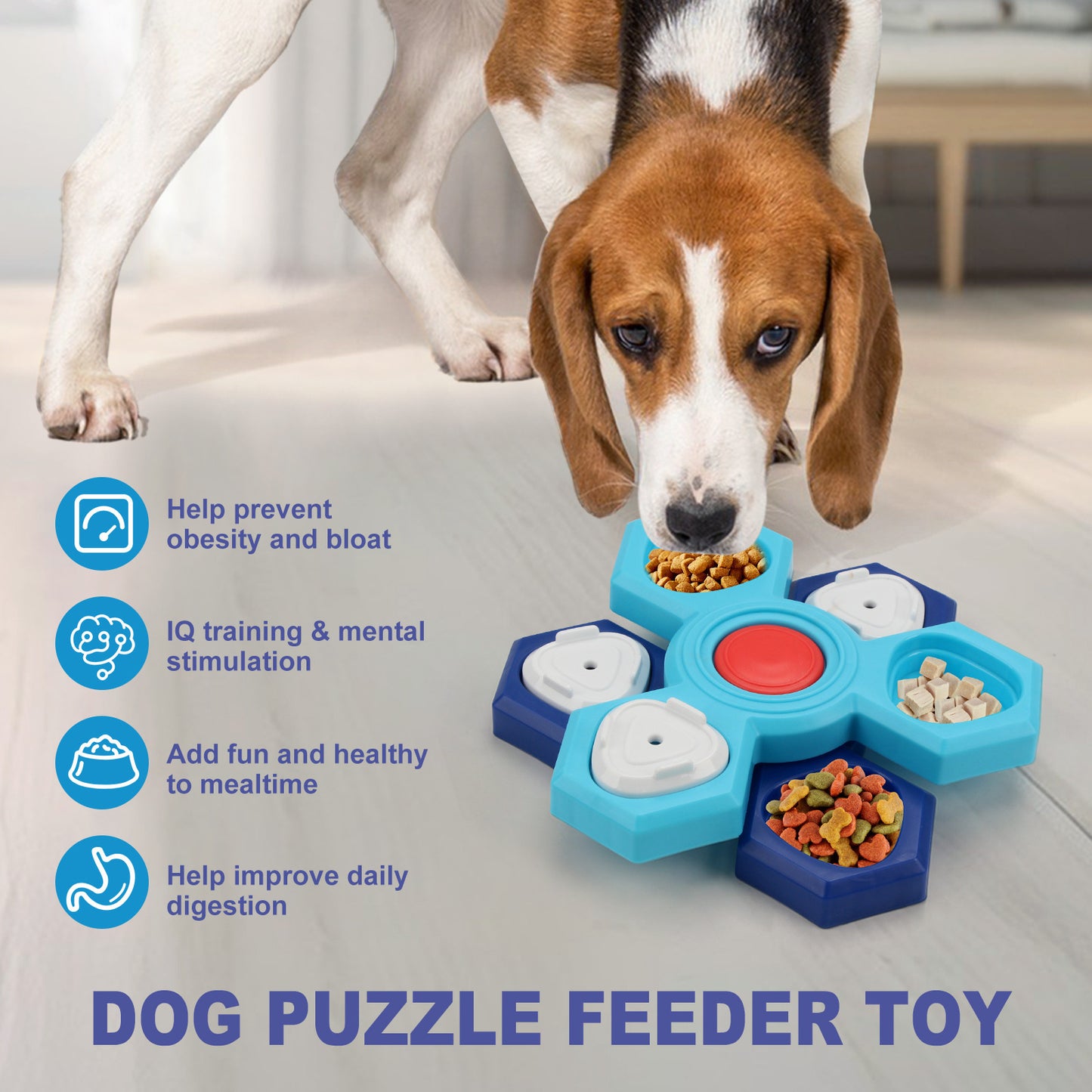 4 Layers Slow Feeder Puzzle Dog Bowls Assemble Slow Eating Bowl For Dogs Non-slip Interactive Dog Puzzle Game Slow Bowl Pet Products