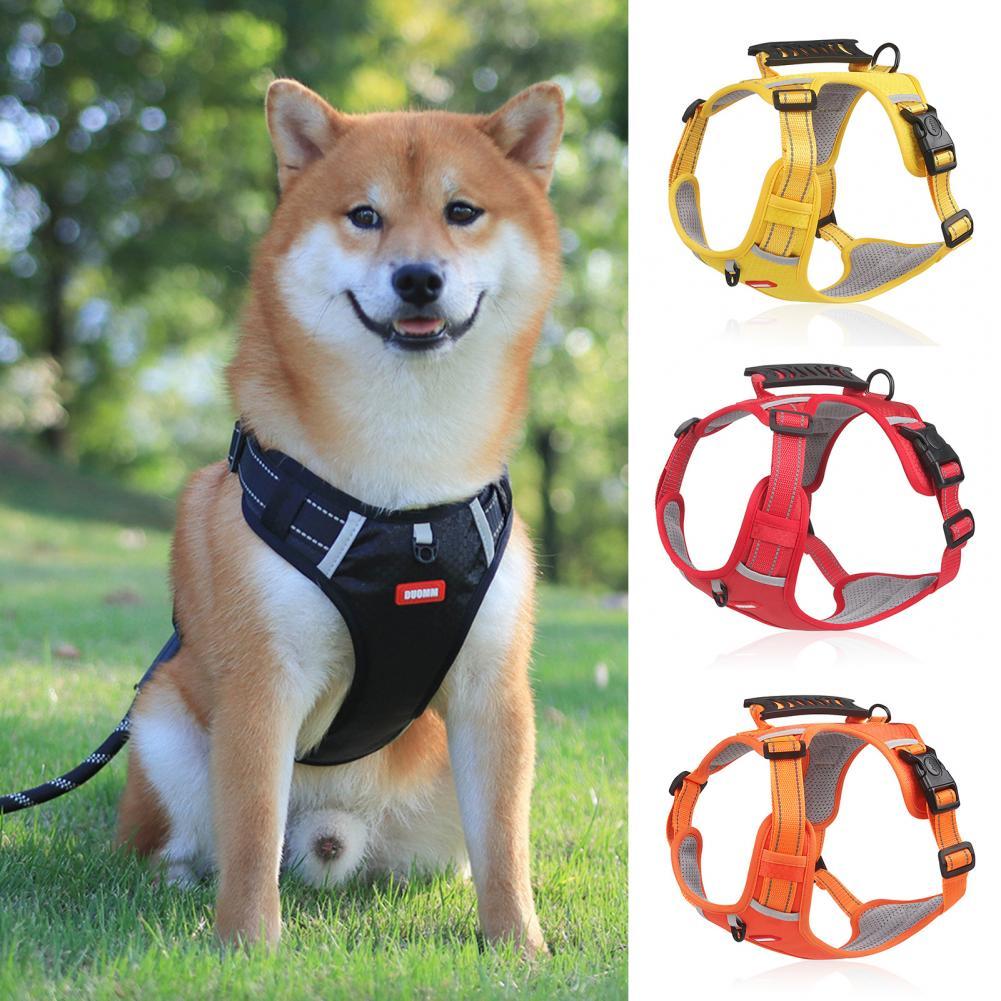 Premium Nylon Dog Harness - No Pull, Breathable, Reflective