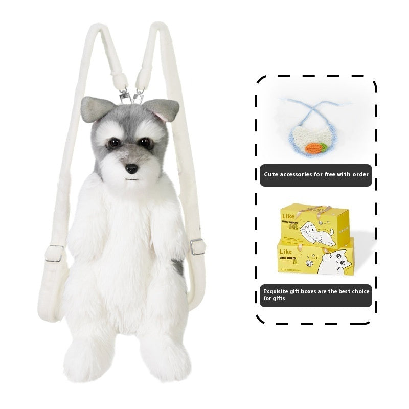 Schnauzer Artificial Dog Backpack Cartoon Puppy Doll