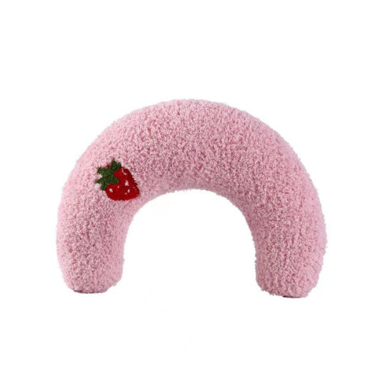 Soft Plush U-Shaped Pet Pillow for Cats & Small Dogs