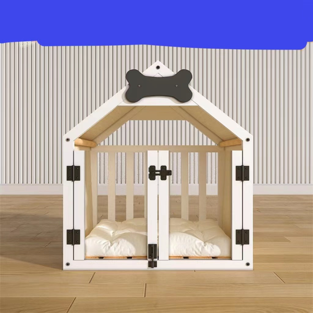 Indoor Solid Wood Doghouse Removable Washable