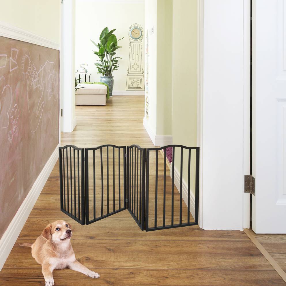 Pet Gate,Dog Gate For Doorways,Stairs Or House,standing, Folding,Arc Wooden