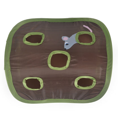 Pet Puzzle Nine-hole Mouse Hole Bell Ball Cat Interactive Toy Cat Hide And Seek Channel