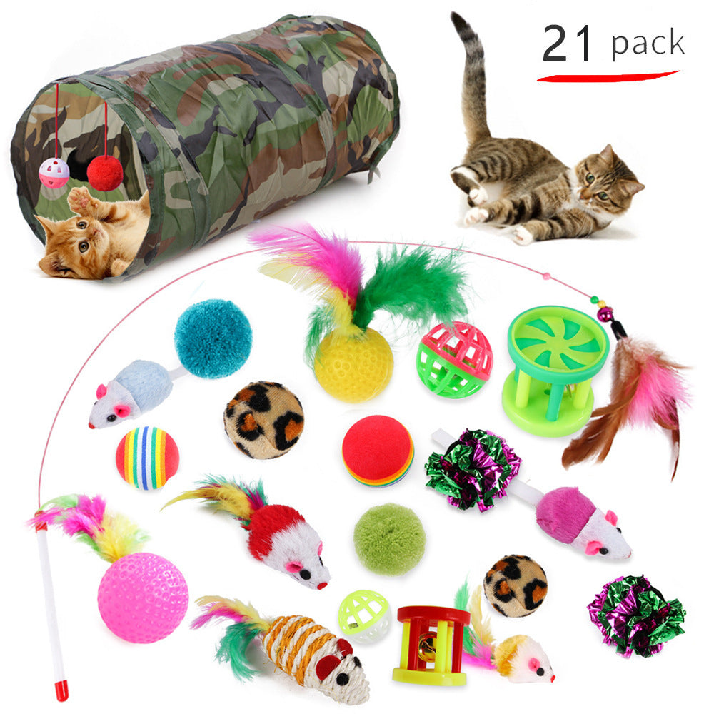 Cat channel funny cat stick toy