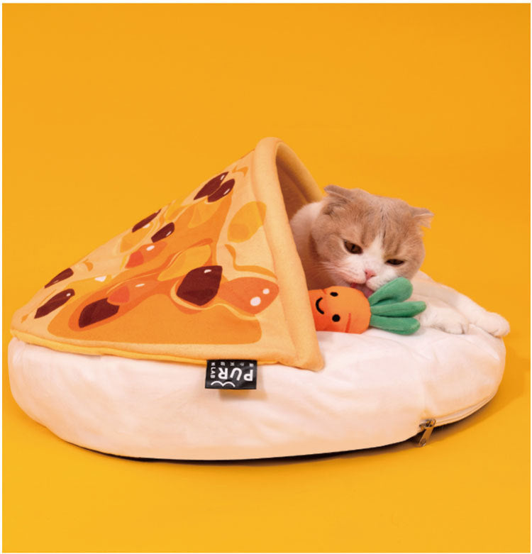 Removable Curry Rice Pet Bed with Soft Seal Design