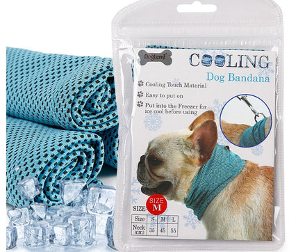 Instant Cooling Pet Bandana Dog Scarf for Summer Heat Relief