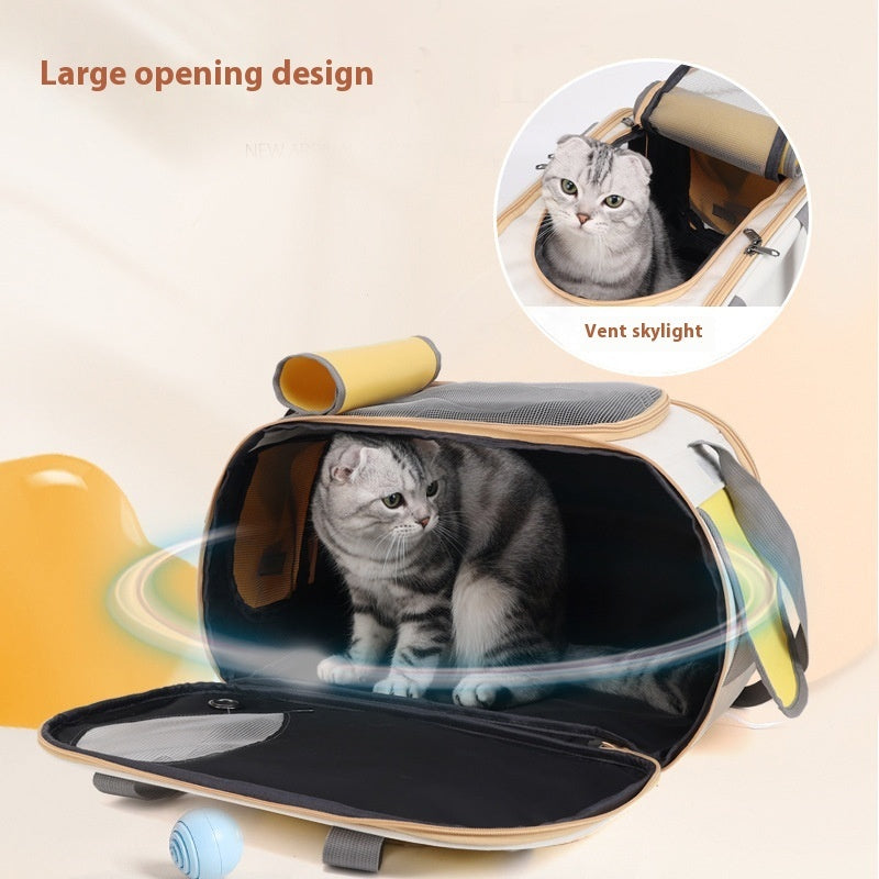 Portable Large Capacity Foldable Single Shoulder Pet Bag