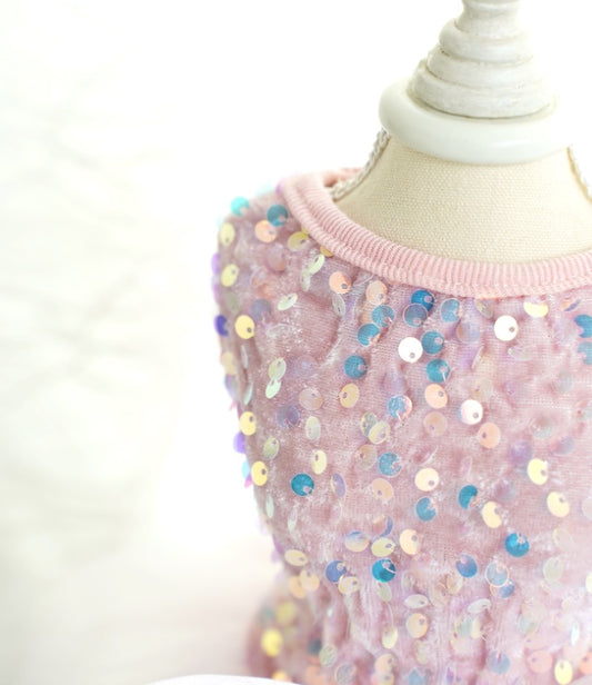 Pet Wedding Dress Dog Cat Skirt Sequin Gauze Dog Clothes