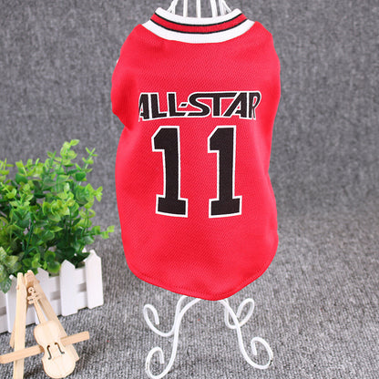 Sporty Soccer Dog Jersey for Summer and Outdoor Activities
