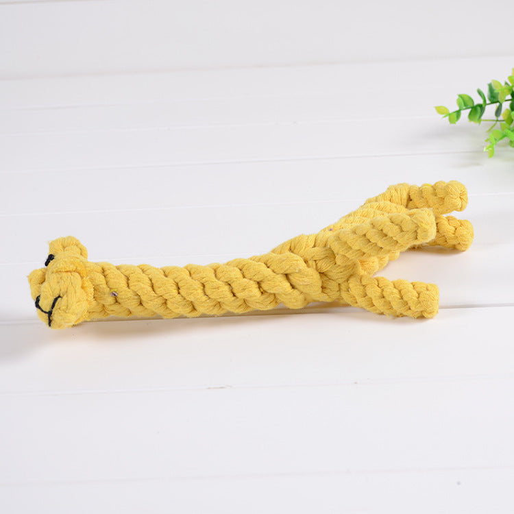 Pet cotton rope pet toy small dog bite giraffe new puppy toys wholesale