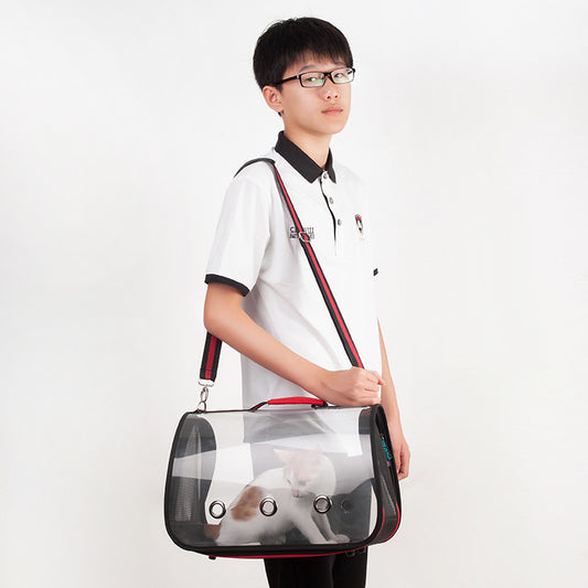 Transparent Acrylic Pet Messenger Bag for Small to Large Pets