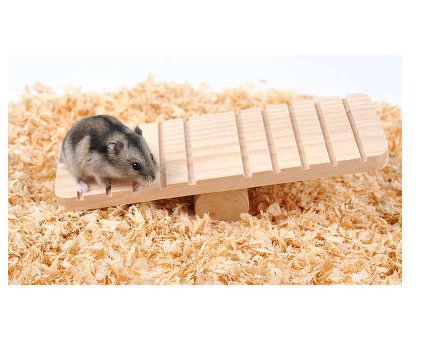 Hamster wooden seesaw