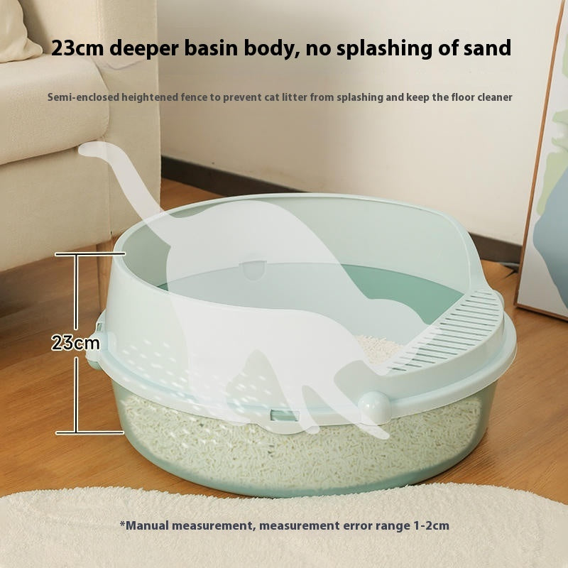 Anti-splash Semi Closed Litter Box