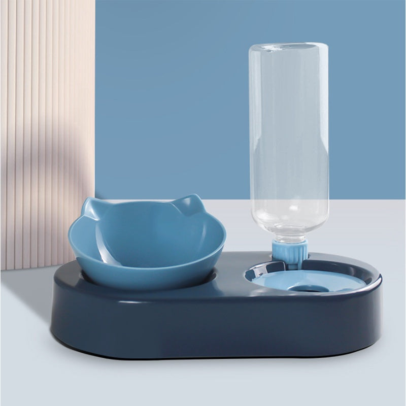 Two-in-One Pet Bowl with Automatic Water Dispenser – Perfect for Dogs and Cats