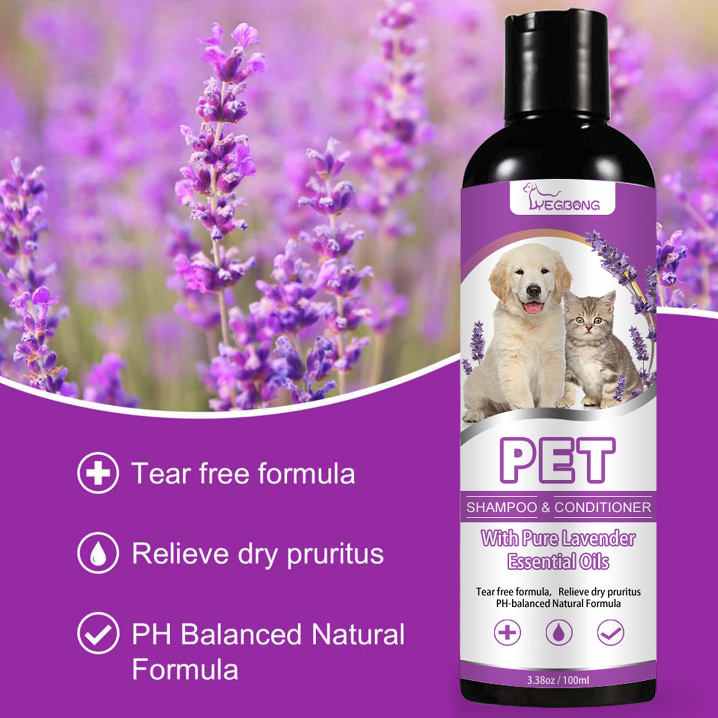 Pet Shampoo for Itchy Skin and Soft Fur